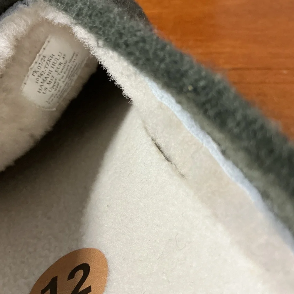 Olukai Men Hamani Hulu Shearling Wool Lined Comfort Mule Slipper Size 12